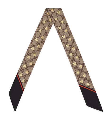 gucci gold bee scarf|Gucci silk neck handbags.